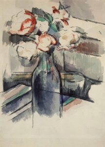 Rosor i en flaska av Paul Cézanne