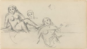 Sittande badare [verso], 18821885. av Paul Cézanne