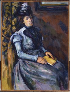 Sittande kvinna i blått av Paul Cézanne