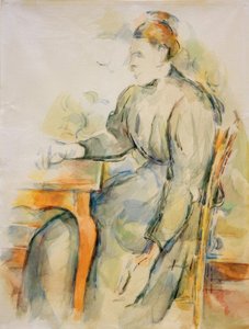 Sittande kvinna (Mme Cézanne) av Paul Cézanne