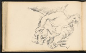 Studie av en ängel i Rubens "Profeten Elia" av Paul Cézanne