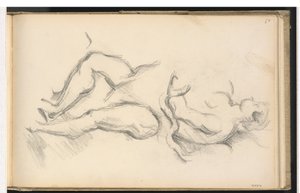 Studie av den allegoriska gestalten av hälsogeniet från Rubens "Födelse av Ludvig XIII i Fontainbleau" av Paul Cézanne