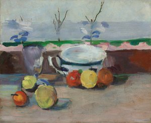 Bägare, glas och frukt, III, ca 1877 (olja på duk) av Paul Cézanne