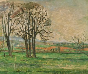 De kala träden vid Jas de Bouffan, 1885-1886 av Paul Cézanne