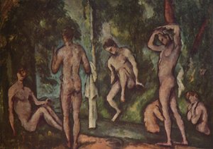 Badarna, 1894, 1937. av Paul Cézanne