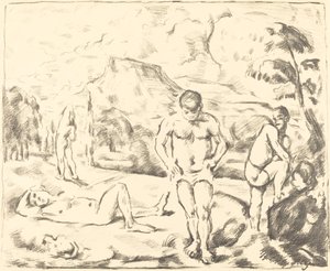 The Baders Large Plate, 1896-1897. av Paul Cézanne