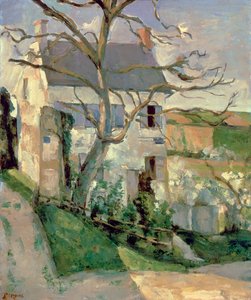 Huset och trädet, c.1873-74 av Paul Cézanne