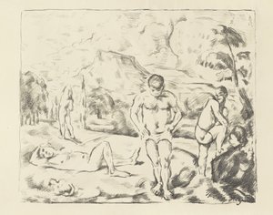De stora badarna, 1896-97 av Paul Cézanne