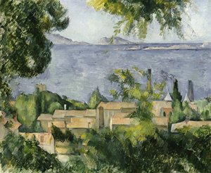 Hustaken på l"Estaque, 1883-85 av Paul Cézanne