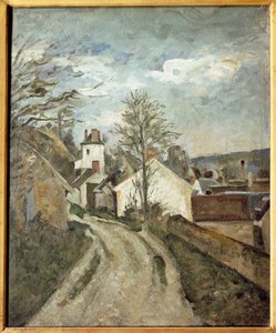 Doktor Gachets hus i Auvers (olja på duk av Paul Cézanne