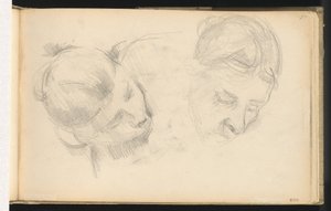 Två huvuden av kvinnor av Paul Cézanne