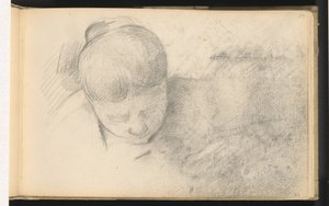 Kvinna som lutar sig framåt av Paul Cézanne