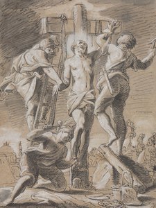 Kristus spikad på korset, tidigt 1700-tal. av Paul Decker the Younger