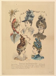 Dammössor, nr 4671, från Journal des Demoiselles, 1 april 1888. av Paul Deferneville