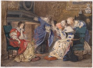 Kvinnor i ett inre av Paul Delaroche