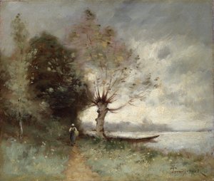 Bank of the Loire nära Chouze