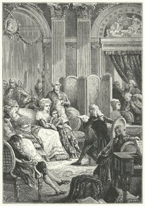 En salong i början av Ludvig XVI av Frankrikes regeringstid av Paul Dominique Philippoteaux