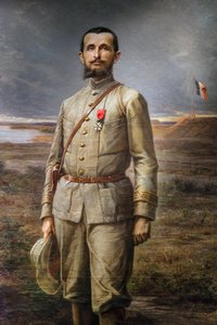 detalj av målningen "" Commander Marchand"" (Jean Baptiste - Jean-Baptiste Marchand