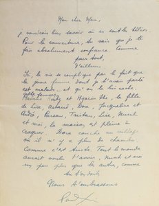 Brev till Man Ray, angående uppnåendet av "Facile" av Paul Eluard