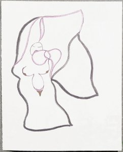 Kvinna-blomma (ritning av Paul Eluard