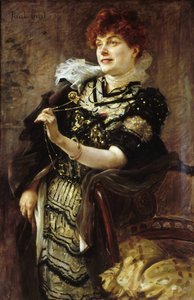 Porträtt av Daniel Lesueur 1860-1921, ca 1896.