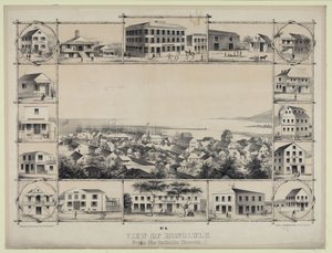 Nr 4. Utsikt över Honolulu. Från den katolska kyrkan. av Paul Emmert