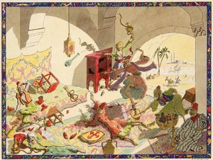 The Sin of Greed (akvarell på papper) av Paul F. Morvan