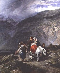 Zigenarfamilj på en bergsbana av Paul Falconer (attr. to) Poole
