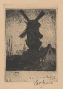 Norra väderkvarnen i Creusedalen av Paul Ferdinand Gachet