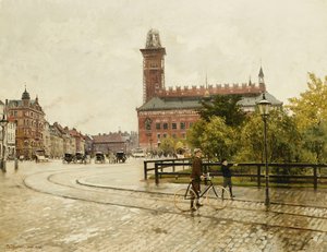 Rådhuspladsen, Köpenhamn, 1893 av Paul Fischer
