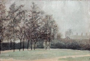 Kensington Studios, nära Studio Gate (olja på panel)
