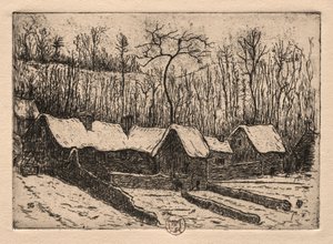 Sex etsningar: The Thatched Bagery, Auvers