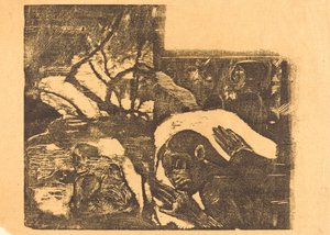 En Maori kvinna i en skog; Manao Tupapau (Hon är hemsökt av en ande) av Paul Gauguin