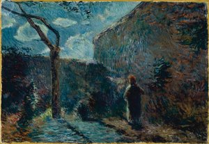 Längs muren vid mörkrets infall, 1881 av Paul Gauguin