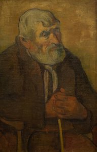 Gammal man med en pinne av Paul Gauguin