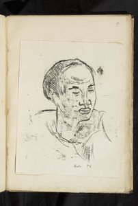 Före och efter - Chef för en Marquesan kvinna av Paul Gauguin
