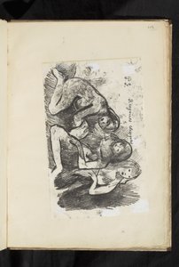 Före och efter - Nativity fragment av Paul Gauguin