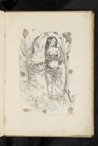 Före och efter - Kvinna och barn av Paul Gauguin