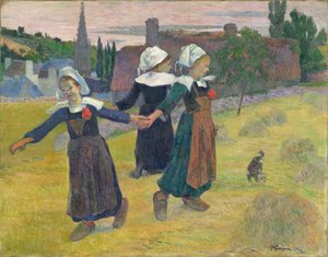 Breton Girls Dancing, Pont-Aven av Paul Gauguin