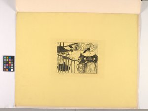 Bretonska Kvinnor Vid Ett Staket av Paul Gauguin