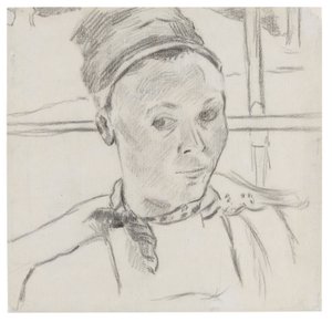 Byst av en ung bretonsk kvinna (möjligen Marie Lagadu) av Paul Gauguin