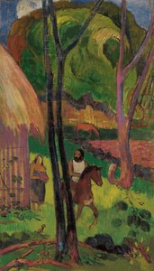 Ryttare framför kojan, 1902. av Paul Gauguin