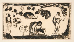 Kvinnor, djur och löv [Kvinnor, djur och löv] av Paul Gauguin