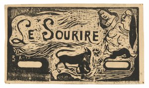 Räv, byster av två kvinnor och en kanin, huvudstycke till Le sourire av Paul Gauguin