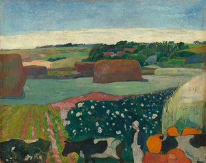 Höstackar i Bretagne av Paul Gauguin