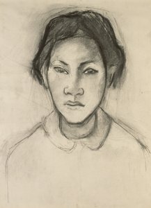 Huvud av en tahitisk kvinna av Paul Gauguin