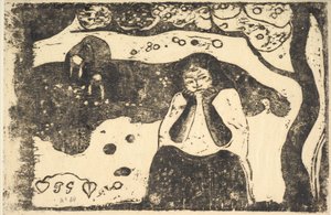 Mänskligt elände, 1898-99. av Paul Gauguin