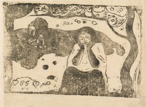 Human Sorrow (Miseres humaines) av Paul Gauguin