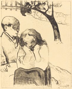 Human Sorrow Miseres humaines, 1889 av Paul Gauguin