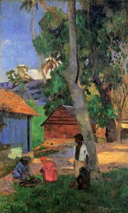 Hyddor på Martinique, 1887 av Paul Gauguin